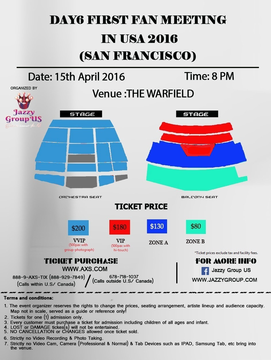 DAY6 the warfield seating plan – ADATB!